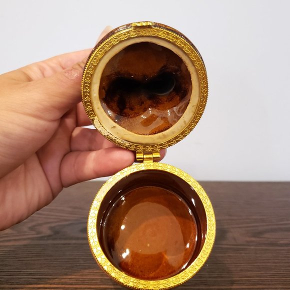 Nativity Trinket Box Christmas Porcelain Ornament Hinged Greenbrier 4.25" READ - Picture 8 of 13